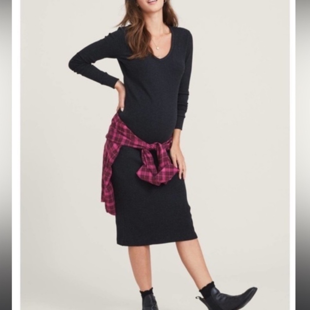 Hatch V-neck Charcoal maternity dress size 2 (medium)